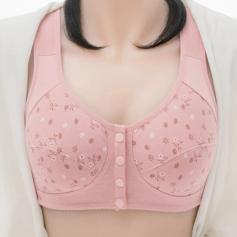 Anti Sagging Front Open Cooling Cotton Bra